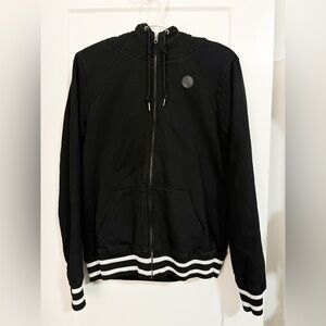 Black Volcom Full Zip Hoodie Large